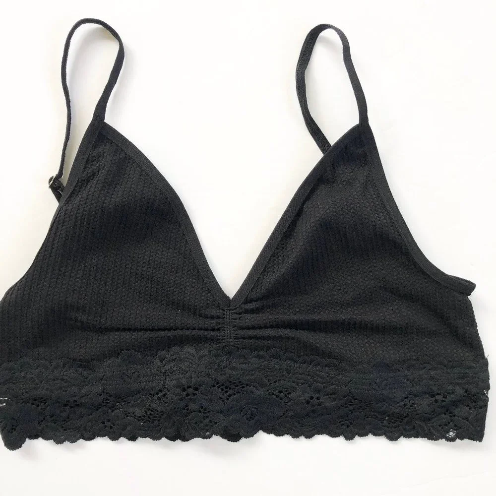 Free People Stevie Lace Trim Bralette NWOT